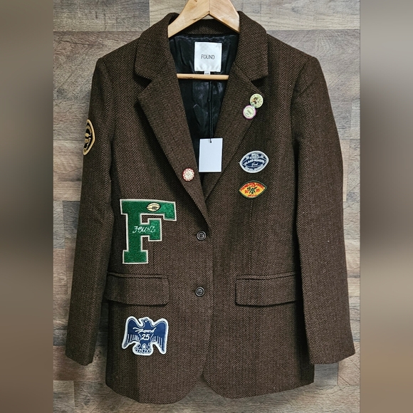 FOUND Patches Oversized BlazerStyle No. 411526214000 Nwt - Picture 5 of 11